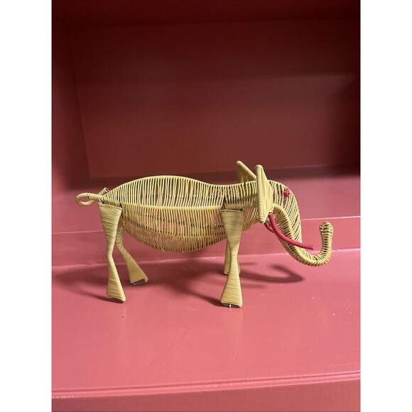 Giraffe & Elephant Made Of Green Wire And Metal Safari Gift Home Kid’s Room - Picture 4 of 10